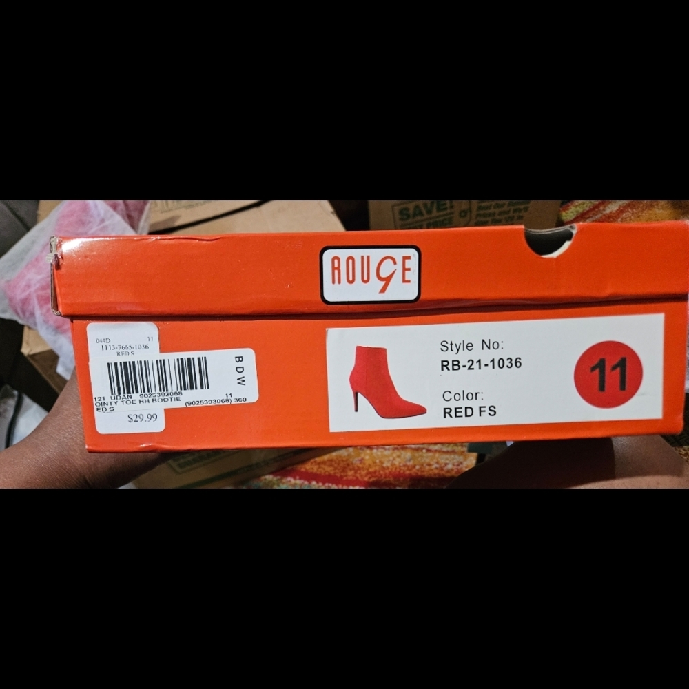Rouge Women's Red Ankle Boots